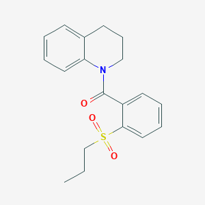 molecular formula C19H21NO3S B4834337 1-[2-(propylsulfonyl)benzoyl]-1,2,3,4-tetrahydroquinoline 