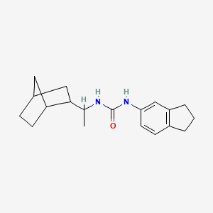 molecular formula C19H26N2O B4834346 N-(1-bicyclo[2.2.1]hept-2-ylethyl)-N'-(2,3-dihydro-1H-inden-5-yl)urea 