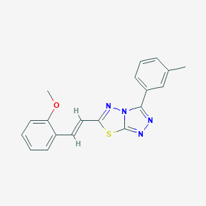 molecular formula C19H16N4OS B483435 6-[(E)-2-(2-methoxyphenyl)ethenyl]-3-(3-methylphenyl)[1,2,4]triazolo[3,4-b][1,3,4]thiadiazole CAS No. 895332-66-8