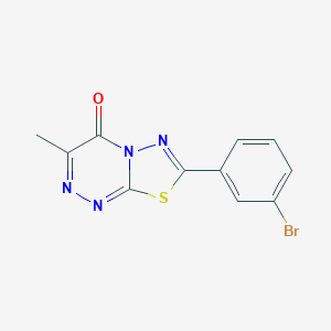 molecular formula C11H7BrN4OS B483438 7-(3-bromophenyl)-3-methyl-4H-[1,3,4]thiadiazolo[2,3-c][1,2,4]triazin-4-one CAS No. 919738-68-4