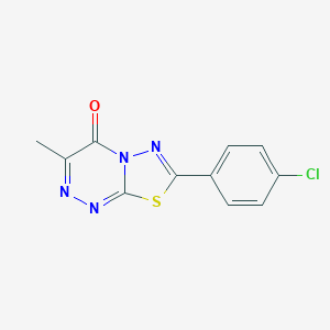 molecular formula C11H7ClN4OS B483439 7-(4-chlorophenyl)-3-methyl-4H-[1,3,4]thiadiazolo[2,3-c][1,2,4]triazin-4-one CAS No. 43029-28-3