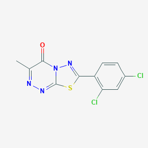 molecular formula C11H6Cl2N4OS B483440 7-(2,4-dichlorophenyl)-3-methyl-4H-[1,3,4]thiadiazolo[2,3-c][1,2,4]triazin-4-one CAS No. 892689-12-2