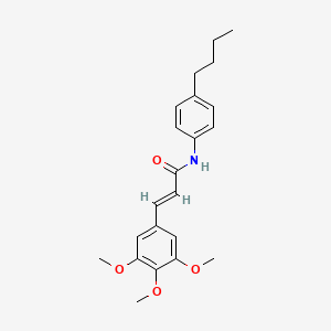 molecular formula C22H27NO4 B4834408 (2E)-N-(4-butylphenyl)-3-(3,4,5-trimethoxyphenyl)prop-2-enamide 