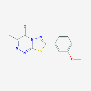 molecular formula C12H10N4O2S B483442 7-(3-methoxyphenyl)-3-methyl-4H-[1,3,4]thiadiazolo[2,3-c][1,2,4]triazin-4-one CAS No. 59758-59-7