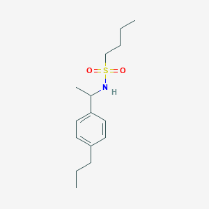 molecular formula C15H25NO2S B4834424 N-[1-(4-propylphenyl)ethyl]-1-butanesulfonamide 