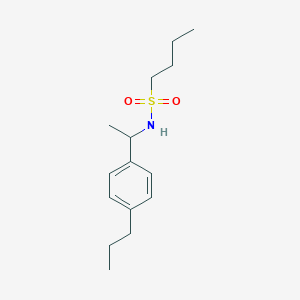 molecular formula C15H25NO2S B4834424 N-[1-(4-propylphenyl)ethyl]butane-1-sulfonamide 