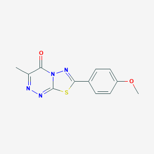 molecular formula C12H10N4O2S B483443 7-(4-methoxyphenyl)-3-methyl-4H-[1,3,4]thiadiazolo[2,3-c][1,2,4]triazin-4-one CAS No. 43029-26-1