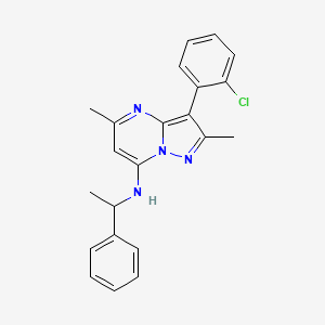 3-(2-chlorophenyl)-2,5-dimethyl-N-(1-phenylethyl)pyrazolo[1,5-a]pyrimidin-7-amine