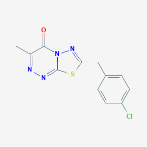 molecular formula C12H9ClN4OS B483450 7-(4-chlorobenzyl)-3-methyl-4H-[1,3,4]thiadiazolo[2,3-c][1,2,4]triazin-4-one CAS No. 892675-58-0