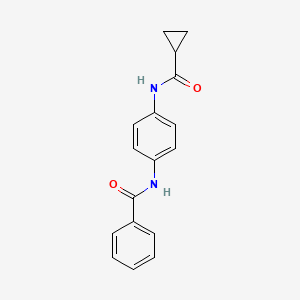 molecular formula C17H16N2O2 B4834521 N-{4-[(cyclopropylcarbonyl)amino]phenyl}benzamide 