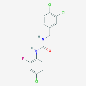 molecular formula C14H10Cl3FN2O B4834525 N-(4-chloro-2-fluorophenyl)-N'-(3,4-dichlorobenzyl)urea 