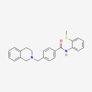molecular formula C24H24N2OS B4834529 4-(3,4-dihydro-2(1H)-isoquinolinylmethyl)-N-[2-(methylthio)phenyl]benzamide 
