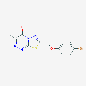 molecular formula C12H9BrN4O2S B483453 7-[(4-bromophenoxy)methyl]-3-methyl-4H-[1,3,4]thiadiazolo[2,3-c][1,2,4]triazin-4-one CAS No. 919029-69-9