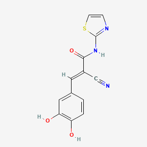 2-cyano-3-(3,4-dihydroxyphenyl)-N-1,3-thiazol-2-ylacrylamide