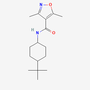 molecular formula C16H26N2O2 B4834538 N-(4-tert-butylcyclohexyl)-3,5-dimethyl-4-isoxazolecarboxamide 