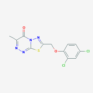 molecular formula C12H8Cl2N4O2S B483455 7-[(2,4-dichlorophenoxy)methyl]-3-methyl-4H-[1,3,4]thiadiazolo[2,3-c][1,2,4]triazin-4-one CAS No. 919011-28-2