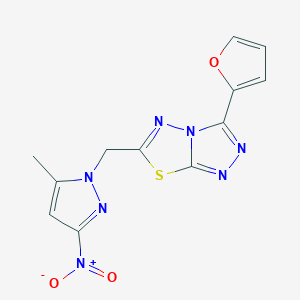 3-(2-furyl)-6-[(5-methyl-3-nitro-1H-pyrazol-1-yl)methyl][1,2,4]triazolo[3,4-b][1,3,4]thiadiazole