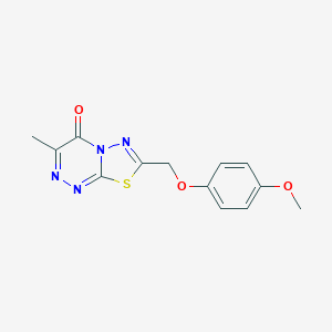 molecular formula C13H12N4O3S B483456 7-[(4-methoxyphenoxy)methyl]-3-methyl-4H-[1,3,4]thiadiazolo[2,3-c][1,2,4]triazin-4-one CAS No. 892689-61-1