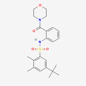 molecular formula C23H30N2O4S B4834569 5-tert-butyl-2,3-dimethyl-N-[2-(4-morpholinylcarbonyl)phenyl]benzenesulfonamide 