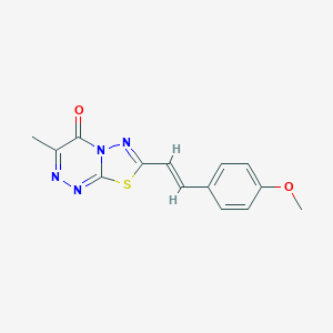 molecular formula C14H12N4O2S B483457 7-[(E)-2-(4-methoxyphenyl)ethenyl]-3-methyl-4H-[1,3,4]thiadiazolo[2,3-c][1,2,4]triazin-4-one CAS No. 892689-81-5