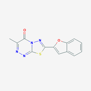 molecular formula C13H8N4O2S B483458 7-(1-benzofuran-2-yl)-3-methyl-4H-[1,3,4]thiadiazolo[2,3-c][1,2,4]triazin-4-one CAS No. 892689-96-2
