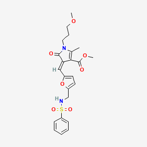 methyl 1-(3-methoxypropyl)-2-methyl-5-oxo-4-[(5-{[(phenylsulfonyl)amino]methyl}-2-furyl)methylene]-4,5-dihydro-1H-pyrrole-3-carboxylate