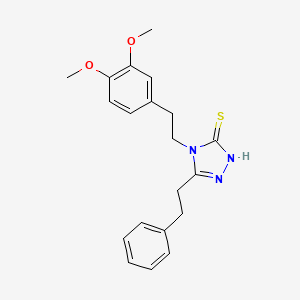molecular formula C20H23N3O2S B4834610 4-[2-(3,4-dimethoxyphenyl)ethyl]-5-(2-phenylethyl)-4H-1,2,4-triazole-3-thiol 
