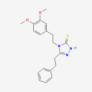 4-[2-(3,4-dimethoxyphenyl)ethyl]-5-(2-phenylethyl)-4H-1,2,4-triazole-3-thiol