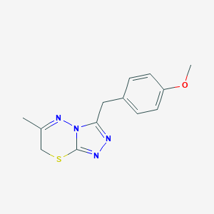 molecular formula C13H14N4OS B483464 3-(4-methoxybenzyl)-6-methyl-7H-[1,2,4]triazolo[3,4-b][1,3,4]thiadiazine CAS No. 745734-19-4