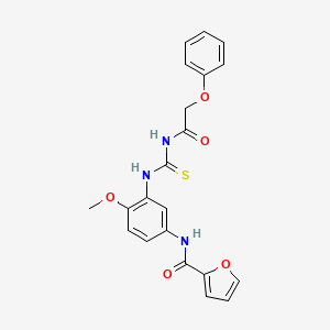 N-[4-methoxy-3-({[(phenoxyacetyl)amino]carbonothioyl}amino)phenyl]-2-furamide