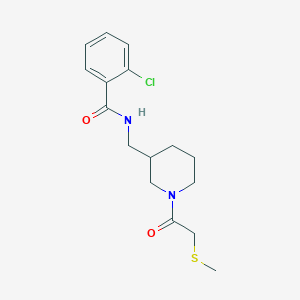 2-chloro-N-({1-[(methylthio)acetyl]-3-piperidinyl}methyl)benzamide