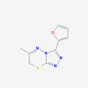 molecular formula C9H8N4OS B483467 3-(2-furyl)-6-methyl-7H-[1,2,4]triazolo[3,4-b][1,3,4]thiadiazine CAS No. 843638-54-0