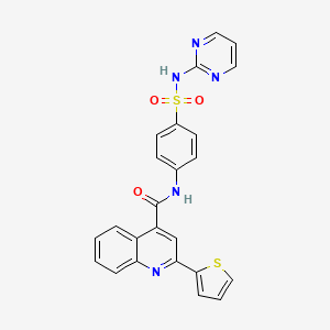 N-{4-[(2-pyrimidinylamino)sulfonyl]phenyl}-2-(2-thienyl)-4-quinolinecarboxamide