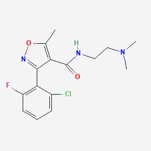 molecular formula C15H17ClFN3O2 B4834712 3-(2-chloro-6-fluorophenyl)-N-[2-(dimethylamino)ethyl]-5-methyl-4-isoxazolecarboxamide 