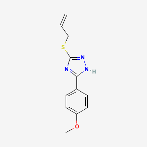 molecular formula C12H13N3OS B4834750 3-(allylthio)-5-(4-methoxyphenyl)-4H-1,2,4-triazole 