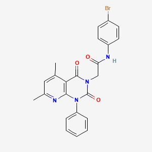 N-(4-bromophenyl)-2-(5,7-dimethyl-2,4-dioxo-1-phenyl-1,4-dihydropyrido[2,3-d]pyrimidin-3(2H)-yl)acetamide