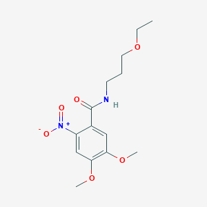 N-(3-ethoxypropyl)-4,5-dimethoxy-2-nitrobenzamide