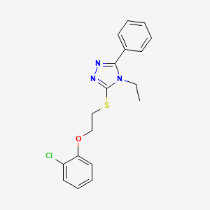 3-{[2-(2-chlorophenoxy)ethyl]thio}-4-ethyl-5-phenyl-4H-1,2,4-triazole