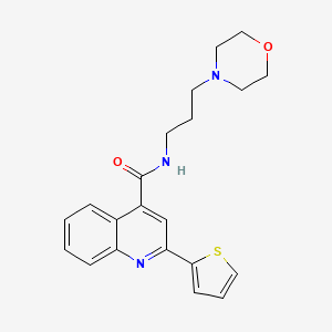 molecular formula C21H23N3O2S B4834788 N-[3-(4-morpholinyl)propyl]-2-(2-thienyl)-4-quinolinecarboxamide 