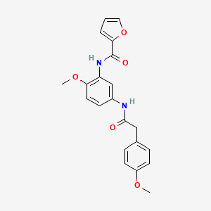 N-(2-methoxy-5-{[(4-methoxyphenyl)acetyl]amino}phenyl)-2-furamide