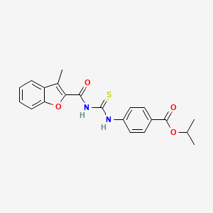isopropyl 4-[({[(3-methyl-1-benzofuran-2-yl)carbonyl]amino}carbonothioyl)amino]benzoate