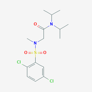 molecular formula C15H22Cl2N2O3S B4834837 N~2~-[(2,5-dichlorophenyl)sulfonyl]-N~1~,N~1~-diisopropyl-N~2~-methylglycinamide 