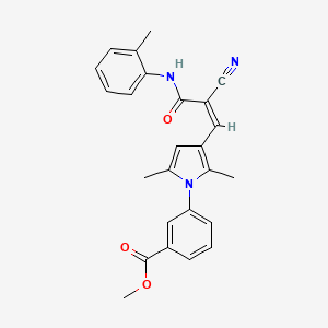 methyl 3-(3-{2-cyano-3-[(2-methylphenyl)amino]-3-oxo-1-propen-1-yl}-2,5-dimethyl-1H-pyrrol-1-yl)benzoate