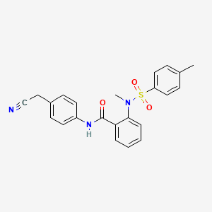 N-[4-(cyanomethyl)phenyl]-2-{methyl[(4-methylphenyl)sulfonyl]amino}benzamide