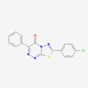 molecular formula C16H9ClN4OS B483487 7-(4-chlorophenyl)-3-phenyl-4H-[1,3,4]thiadiazolo[2,3-c][1,2,4]triazin-4-one CAS No. 43029-36-3