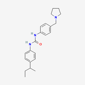 molecular formula C22H29N3O B4834888 N-(4-sec-butylphenyl)-N'-[4-(1-pyrrolidinylmethyl)phenyl]urea 