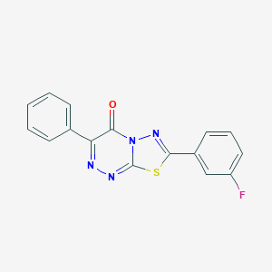 molecular formula C16H9FN4OS B483489 7-(3-fluorophenyl)-3-phenyl-4H-[1,3,4]thiadiazolo[2,3-c][1,2,4]triazin-4-one CAS No. 892675-42-2
