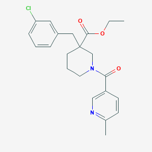 ethyl 3-(3-chlorobenzyl)-1-[(6-methyl-3-pyridinyl)carbonyl]-3-piperidinecarboxylate