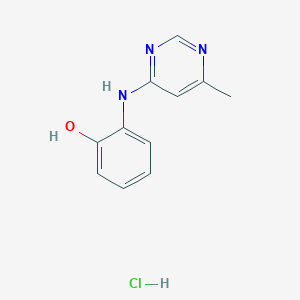 molecular formula C11H12ClN3O B4834913 2-[(6-methylpyrimidin-4-yl)amino]phenol hydrochloride 
