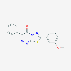molecular formula C17H12N4O2S B483492 7-(3-methoxyphenyl)-3-phenyl-4H-[1,3,4]thiadiazolo[2,3-c][1,2,4]triazin-4-one CAS No. 59758-63-3